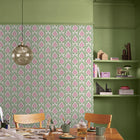 130286 Apple of Grenada Concerto Pink and Green Wallpaper By Graham & Brown