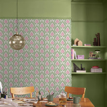 130286 Apple of Grenada Concerto Pink and Green Wallpaper By Graham & Brown