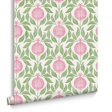 130286 Apple of Grenada Concerto Pink and Green Wallpaper By Graham & Brown