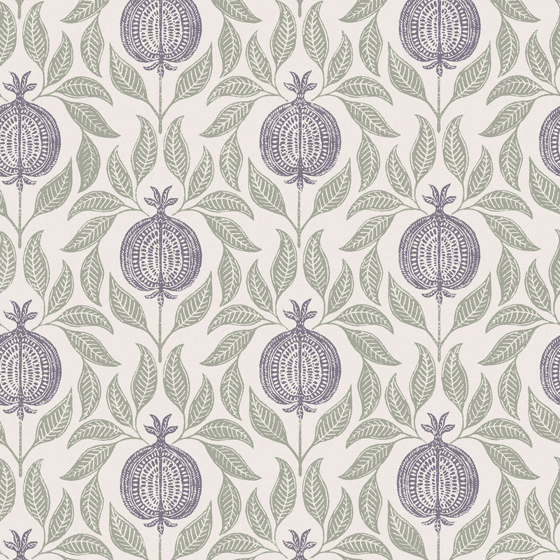 130288 Apple of Grenada Concerto Mauve and Sage Wallpaper By Graham & Brown