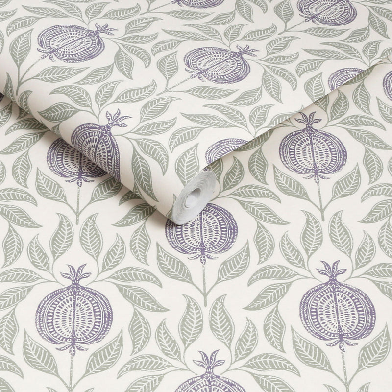 130288 Apple of Grenada Concerto Mauve and Sage Wallpaper By Graham & Brown