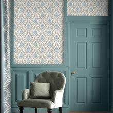 130289 Apple of Grenada Concerto Sky Blue and Green Wallpaper By Graham & Brown