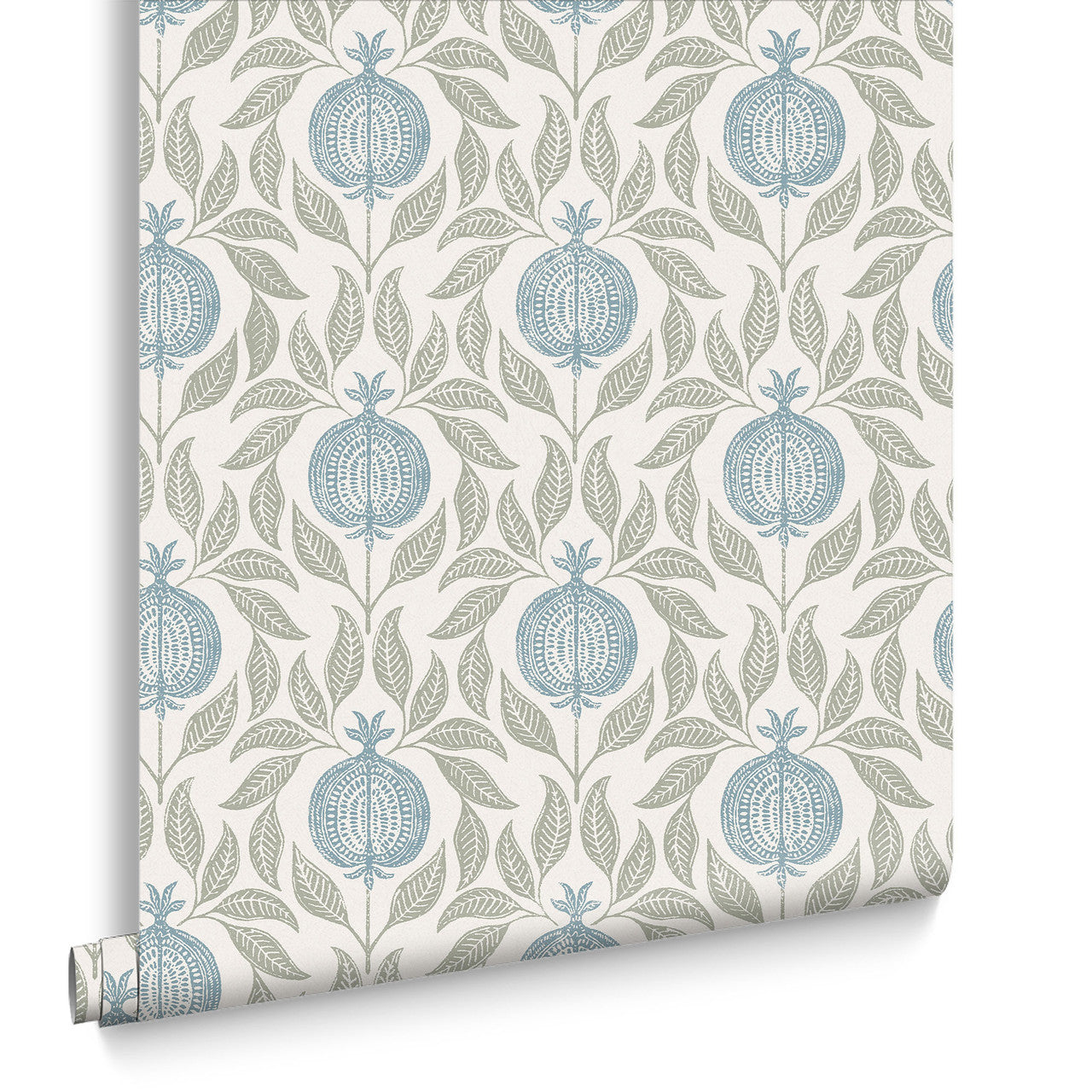 130289 Apple of Grenada Concerto Sky Blue and Green Wallpaper By Graham & Brown