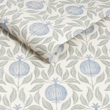 130289 Apple of Grenada Concerto Sky Blue and Green Wallpaper By Graham & Brown