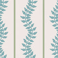 Leaf Stripe Concerto Blue and Green Wallpaper By Graham & Brown