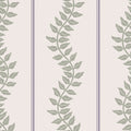 Leaf Stripe Concerto Mauve and Sage Wallpaper By Graham & Brown