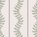 130293 Laurel Leaf Stripe Concerto Mauve and Sage Wallpaper By Graham & Brown