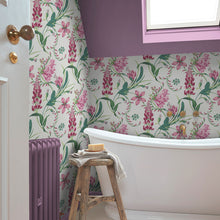 130296 Botanists Scroll Concerto Pink Wallpaper By Graham & Brown