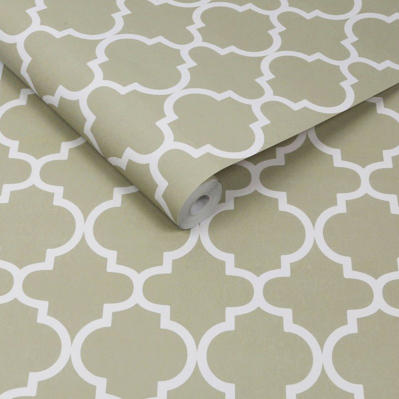 130299 Trellia Concerto Sage Wallpaper By Graham & Brown