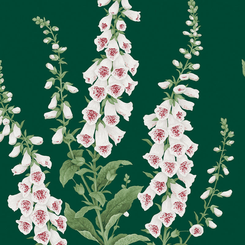 130306 Foxglove Concerto Emerald Wallpaper By Graham & Brown