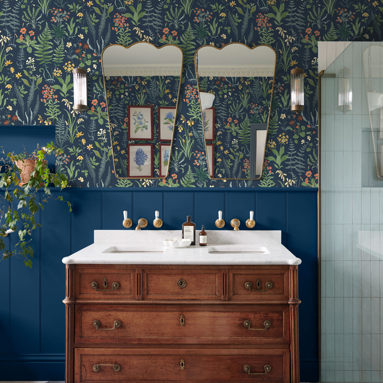 130315 Oshibana Concerto Blue Wallpaper By Graham & Brown