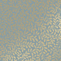 Leaf Concerto Sky Blue & Pale Gold Wallpaper By Graham & Brown