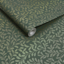 130370 Gilded Leaf Concerto Olive Wallpaper By Graham & Brown