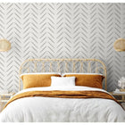 13041 Chevron Brush Marks Taupe Wallpaper by Holden