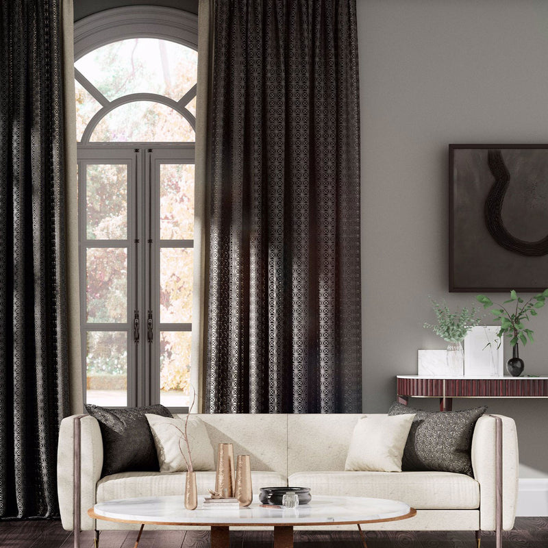 130587 Ribbon Sheers 1 Onyx Harlequin Fabric