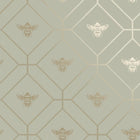 13080 Honeycomb Bee Green Wallpaper by Holden