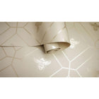 13082 Honeycomb Bee Taupe Gold Wallpaper by Holden