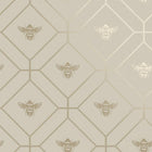13082 Honeycomb Bee Taupe Gold Wallpaper by Holden