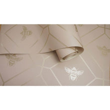 13083 Honeycomb Bee Pink Gold Wallpaper by Holden