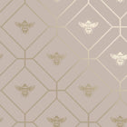 13083 Honeycomb Bee Pink Gold Wallpaper by Holden