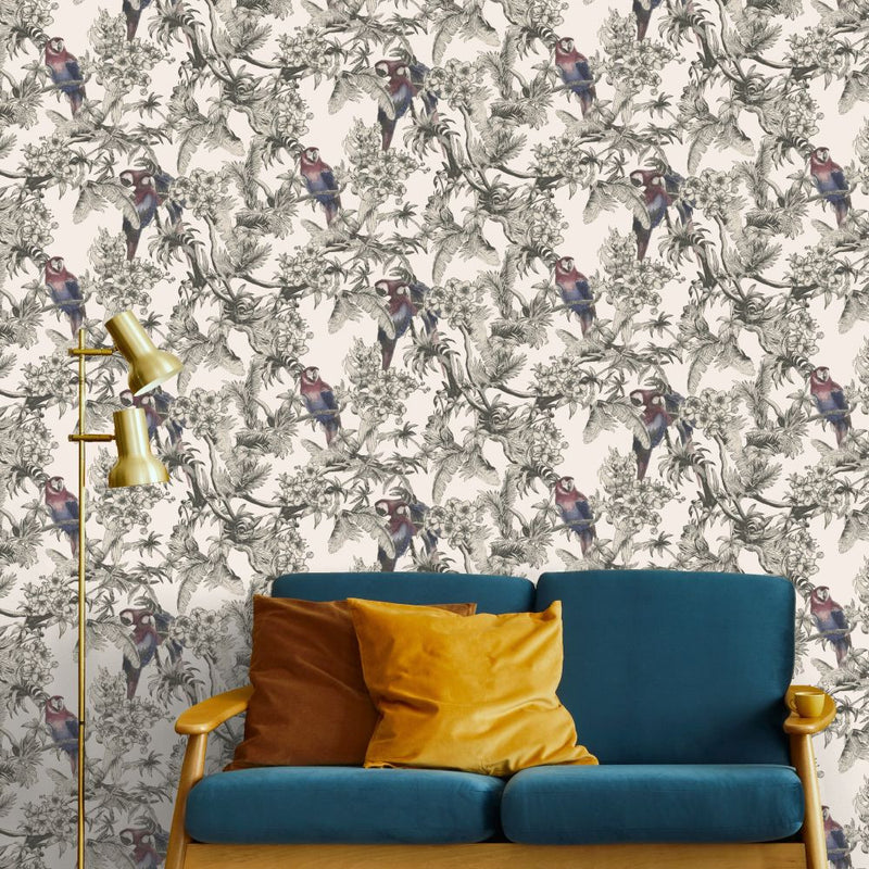 13087 Macaw Eden Wallpaper By Ted Baker Galerie