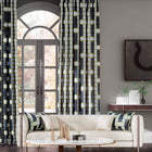 131352 Saki Momentum 6 Indigo / Ochre Fabric by Harlequin