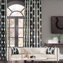 131352 Saki Momentum 6 Indigo / Ochre Fabric by Harlequin