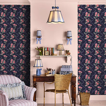 131423 Rose Flutter Navy Wallpaper by Cath Kidston