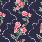 131423 Rose Flutter Navy Wallpaper by Cath Kidston