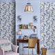 Birds & Berries Blue Wallpaper by Cath Kidston