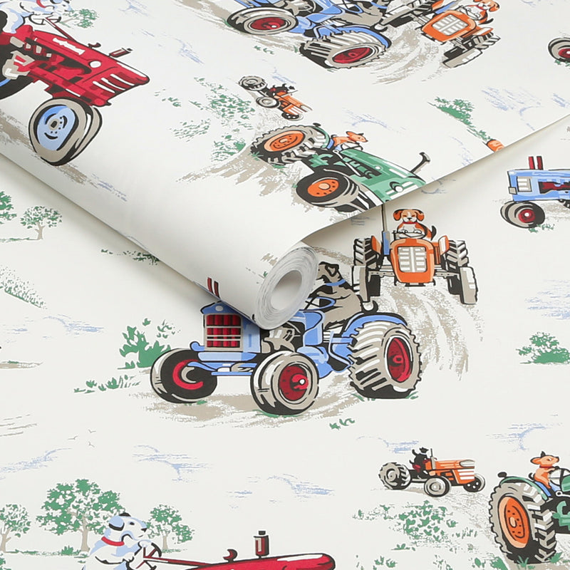 131426 Tractor Multi Wallpaper by Cath Kidston