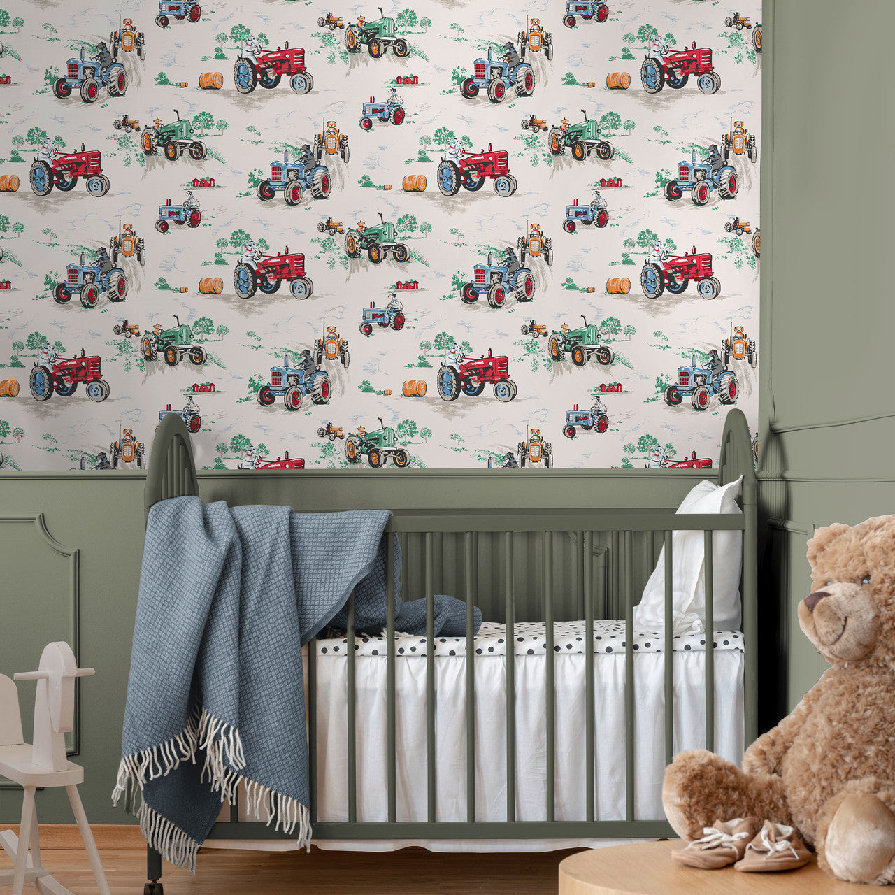 131426 Tractor Multi Wallpaper by Cath Kidston