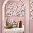 131432 Catnip Pink Wallpaper by Cath Kidston