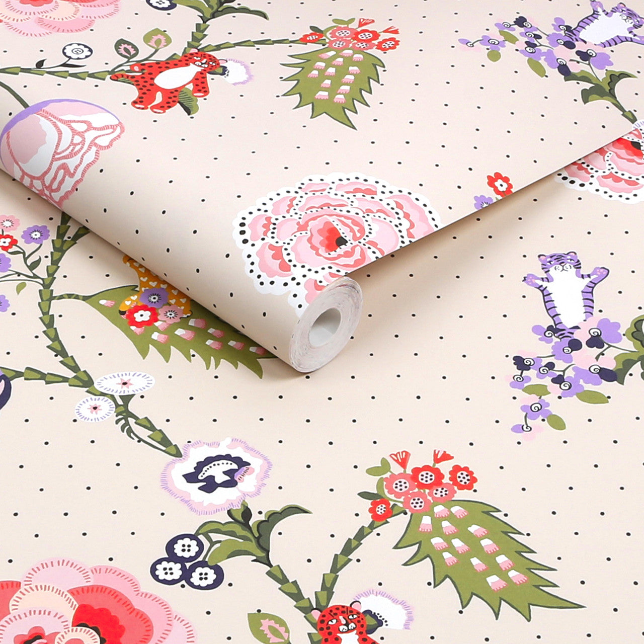 131433 Catnip Neutral Wallpaper by Cath Kidston