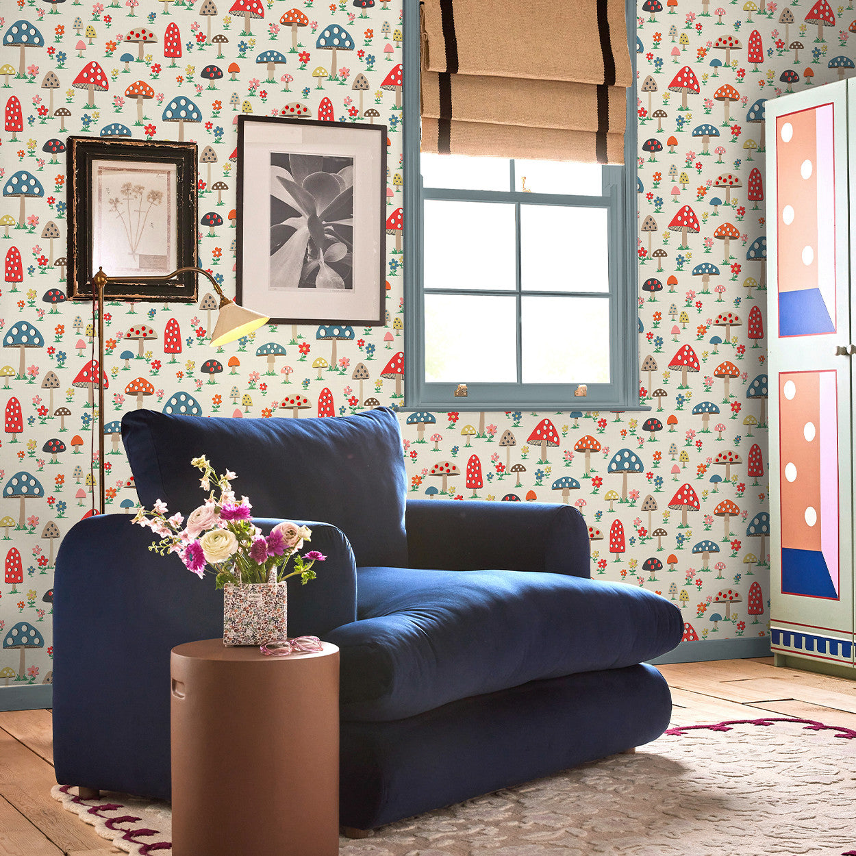 131435 Mushrooms Multi Wallpaper by Cath Kidston