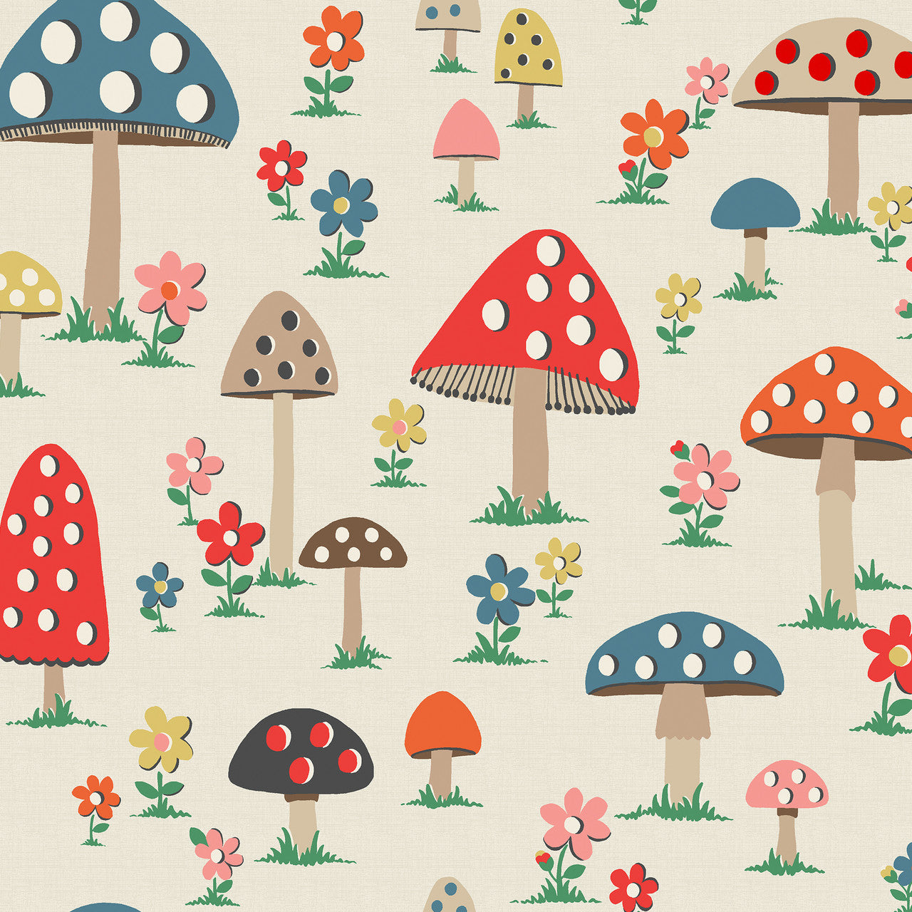 131435 Mushrooms Multi Wallpaper by Cath Kidston