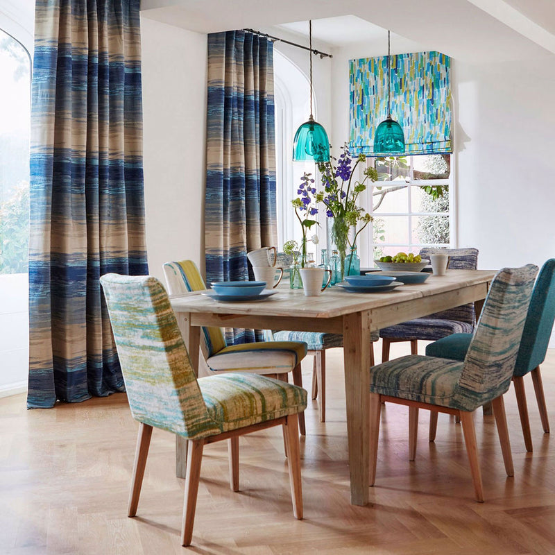 131851 Chroma Colour 4 Indigo Parchment Sky Harlequin Fabric