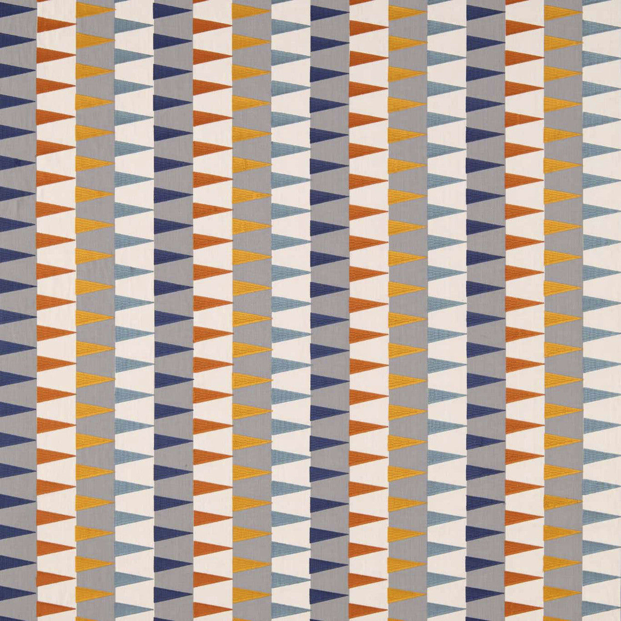 132013 Azul Colour 3 Rust Navy and Nordic Harlequin Fabric