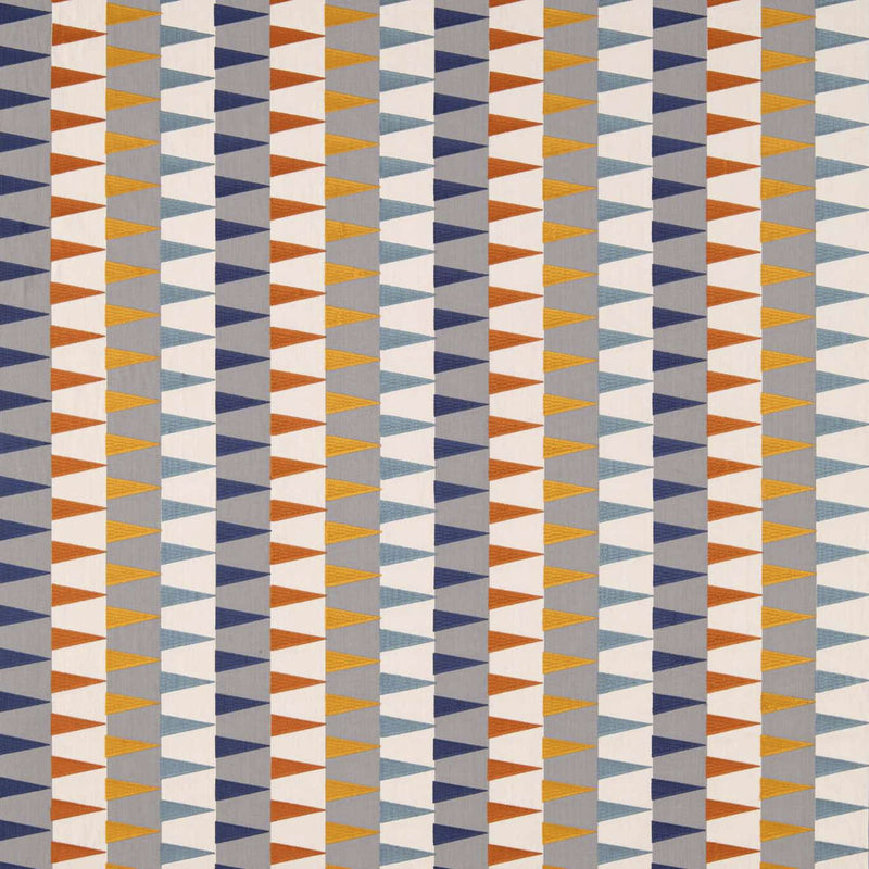132013 Azul Colour 3 Rust Navy and Nordic Harlequin Fabric