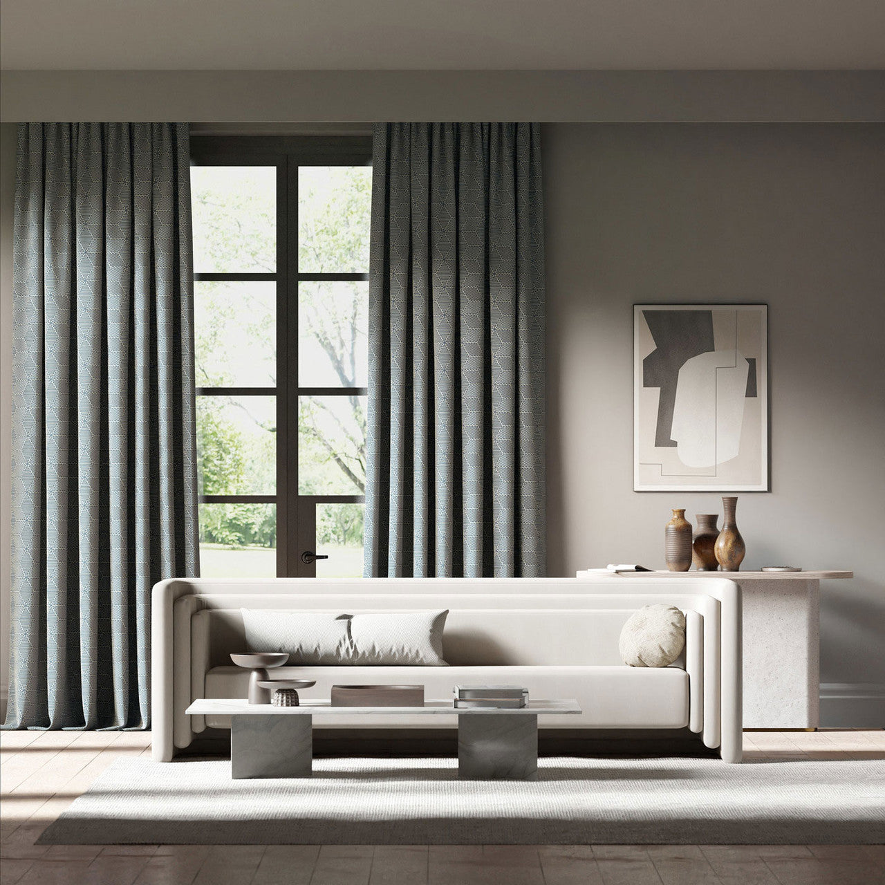 132235 Cupola Momentum 8 Moonlight Fabric by Harlequin