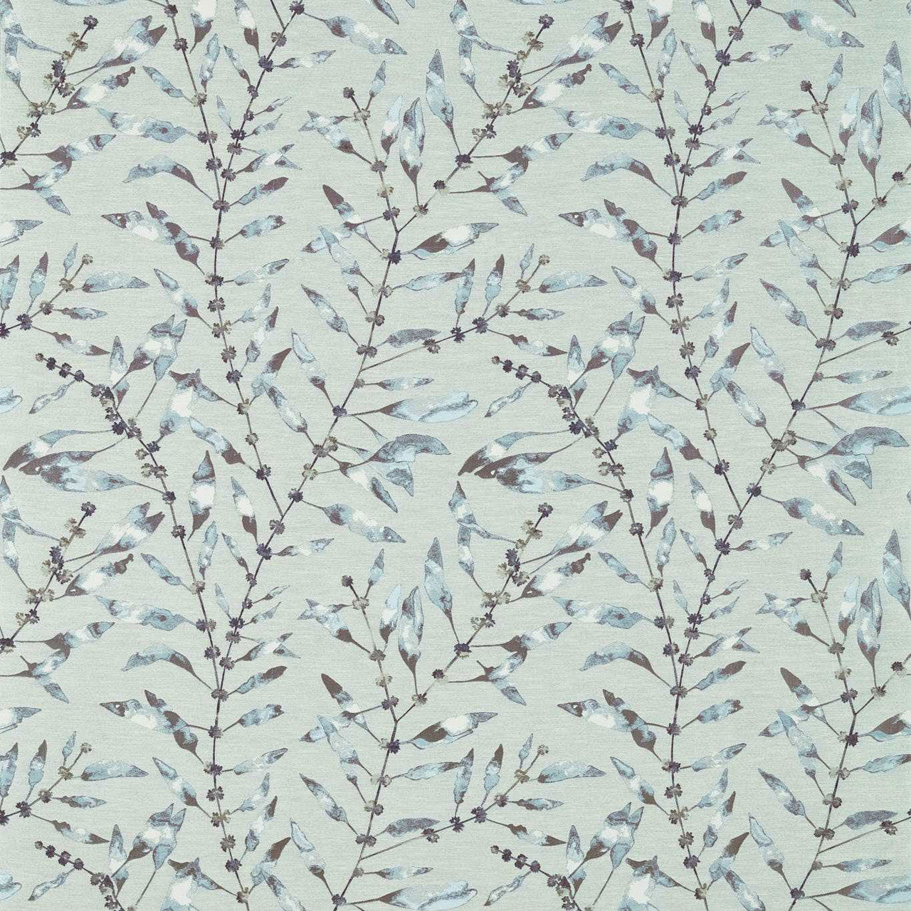 132291 Chaconia Colour 4 Indigo and Seaspray Fabric by Harlequin
