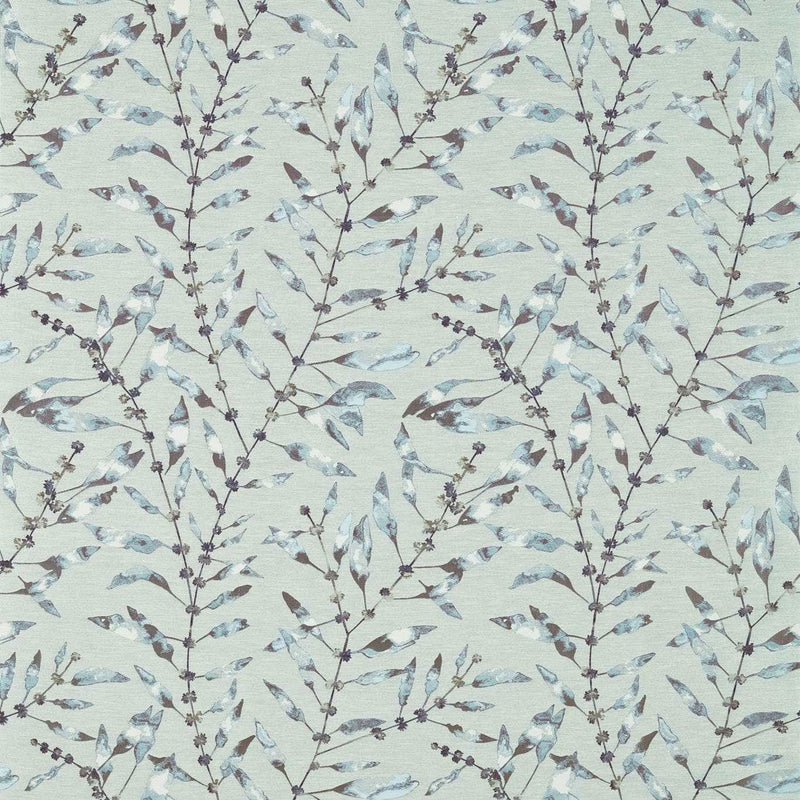 132291 Chaconia Colour 4 Indigo and Seaspray Fabric by Harlequin