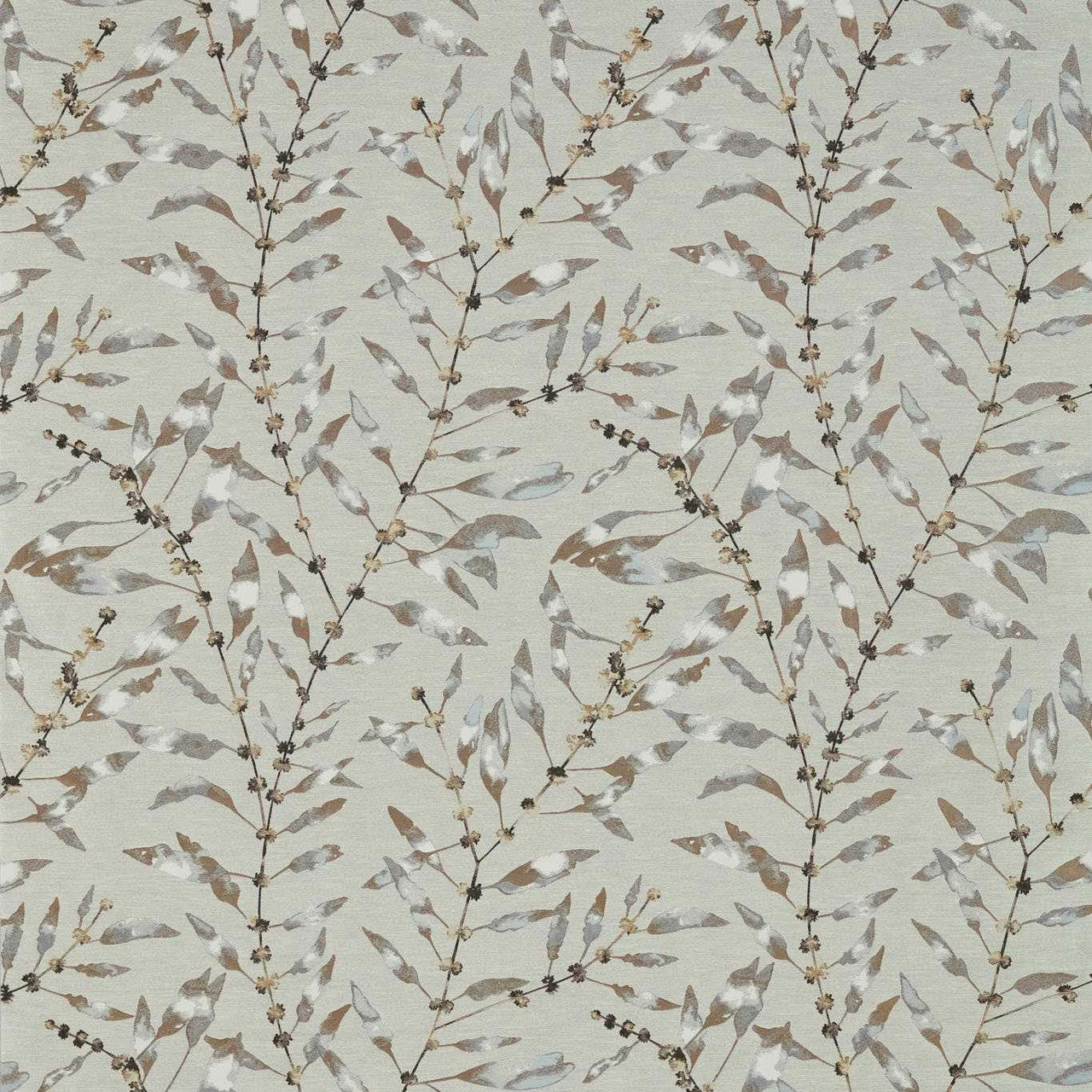 132292 Chaconia Colour 4 Brass and Ink Fabric by Harlequin