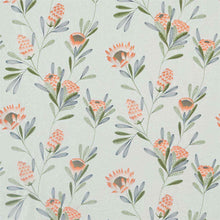 132640 Cayo Zapara Coral/Silver Fabric by Harlequin