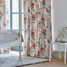 132640 Cayo Zapara Coral/Silver Fabric by Harlequin