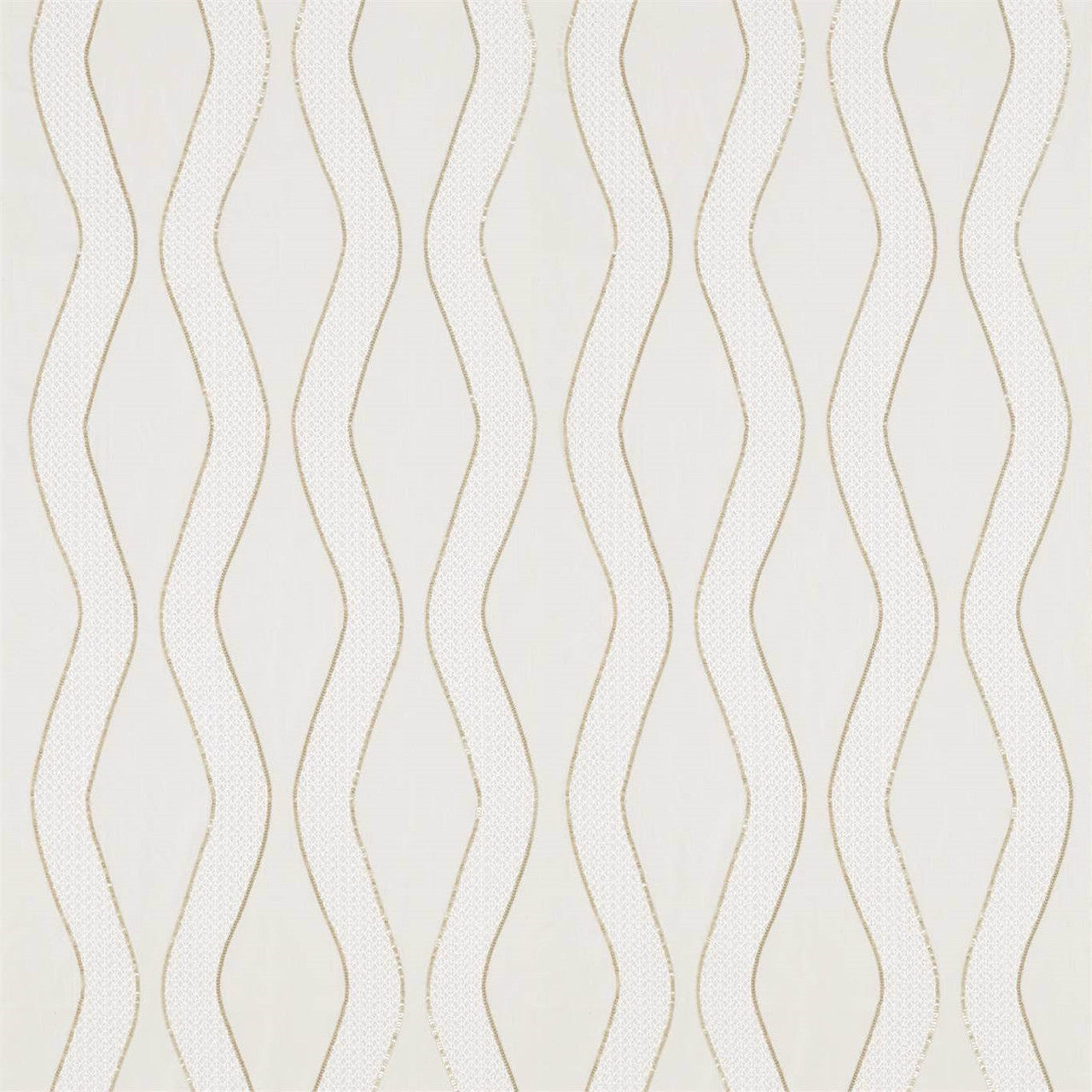 132664 Chime Paloma Brass Fabric by Harlequin