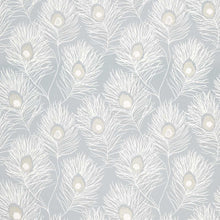 132667 Orlena Paloma Powder Blue / Gilver Fabric by Harlequin