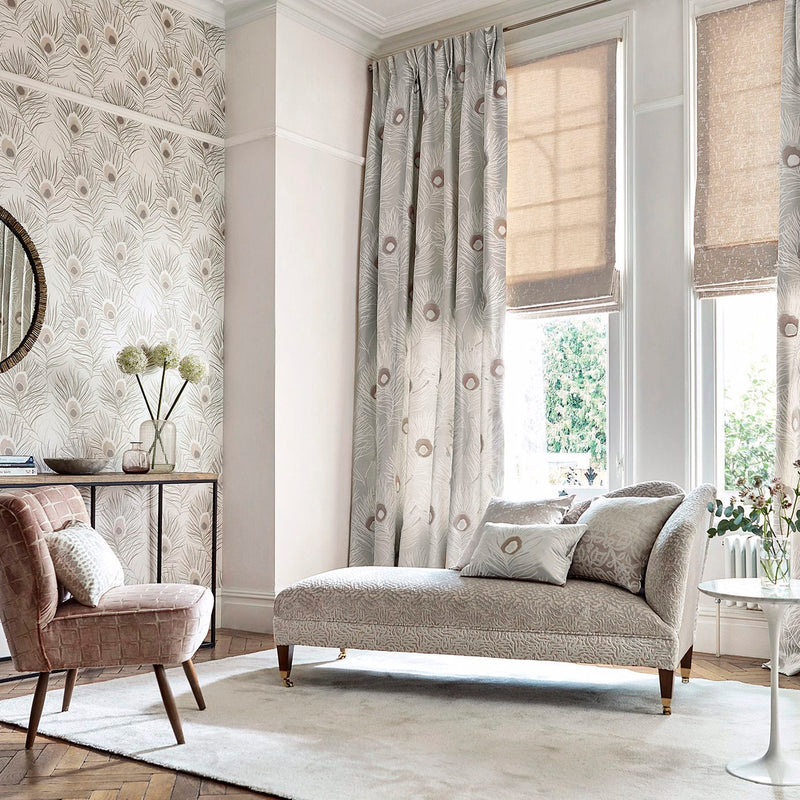 132668 Orlena Paloma Gilver / Pewter Fabric by Harlequin