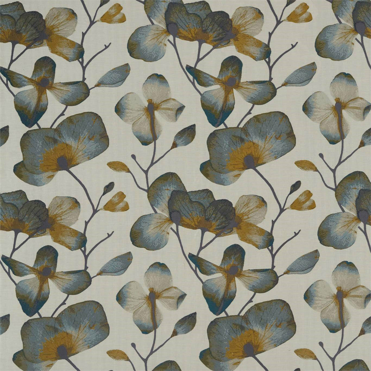 132762 Kienze Momentum 10 Marine / Zest Fabric by Harlequin