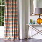 132767 Minouri Momentum 10 Teal / Mandarin / Lichen Fabric by Harlequin